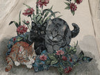 Charming and soothing garden cat pattern jacquard Detroit jacket