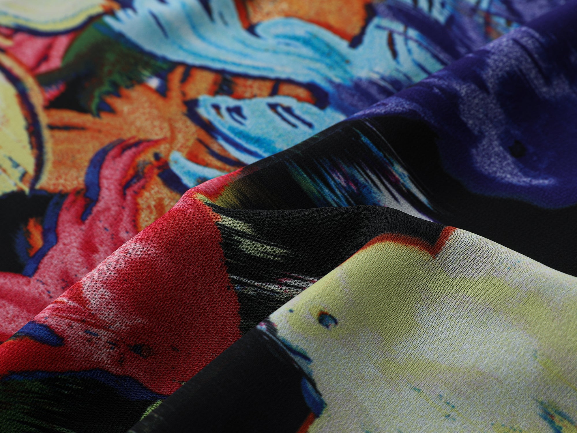 "Magical and enchanting" surreal electronic goldfish slip dress