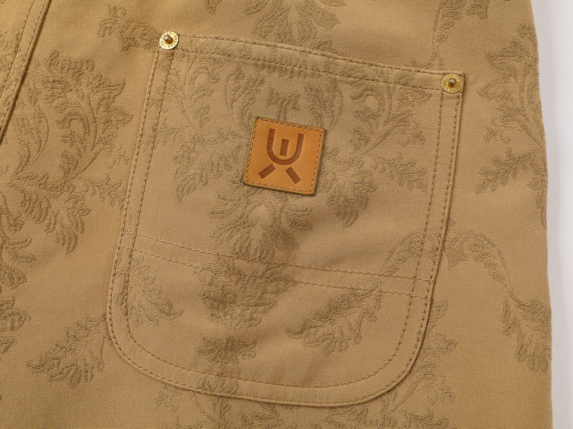 Nostalgia-evoking classic jacquard cargo pants