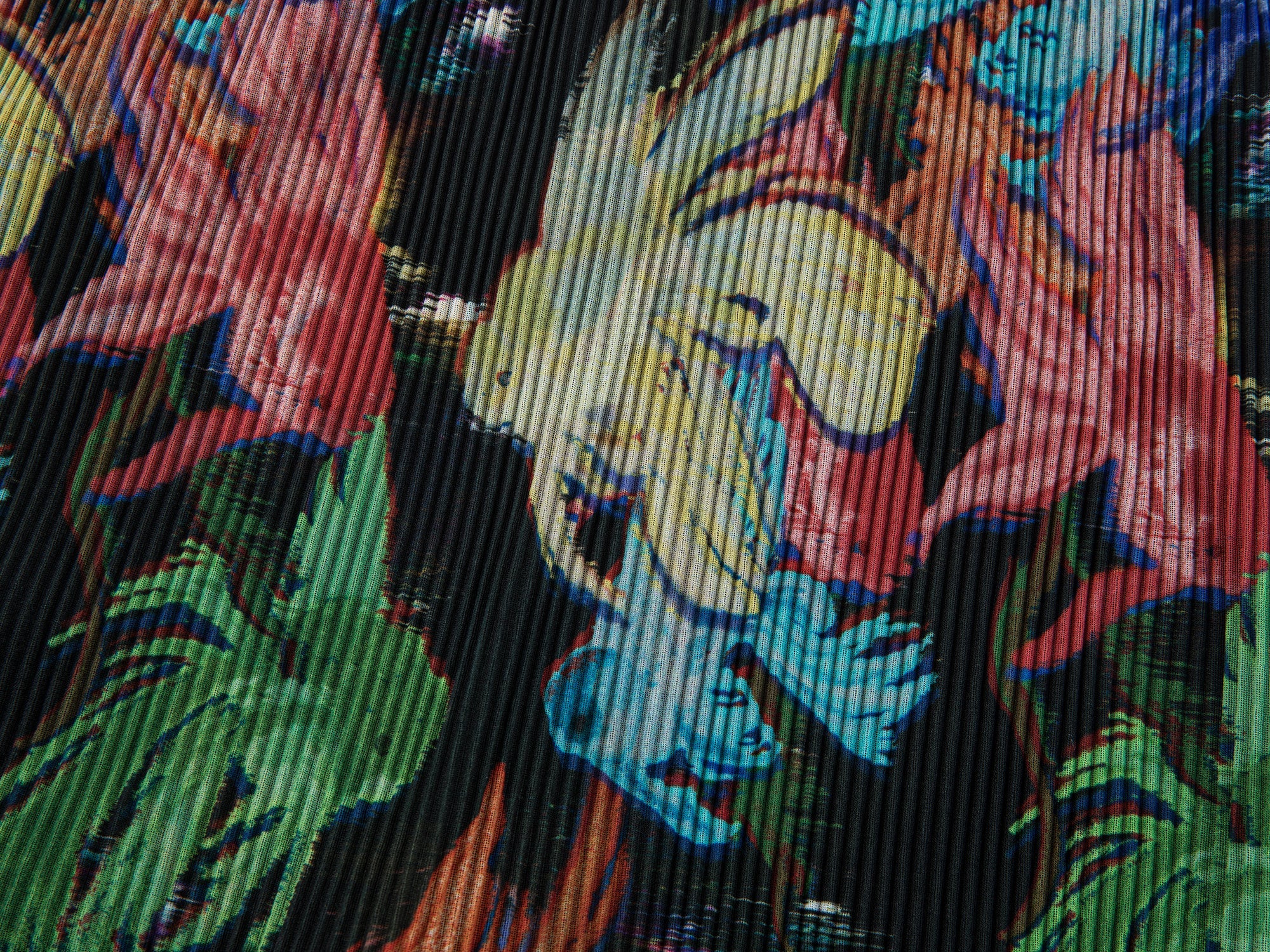 "Magical and enchanting" surreal electronic goldfish pleated midi skirt