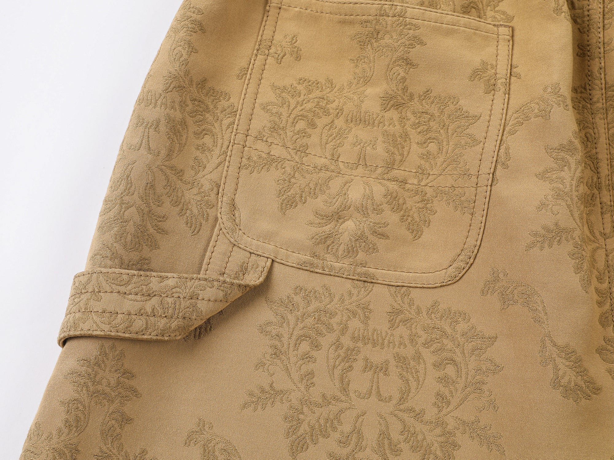 Nostalgia-evoking classic jacquard cargo skirt