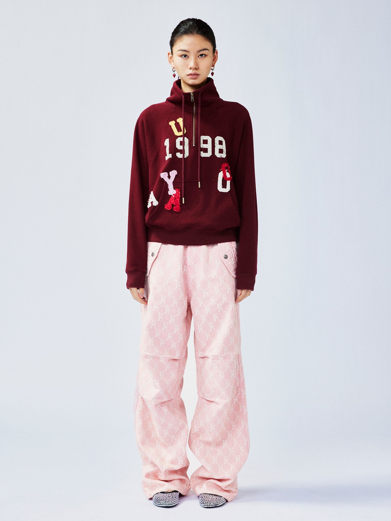 New vintage playful applique logo sweatshirt