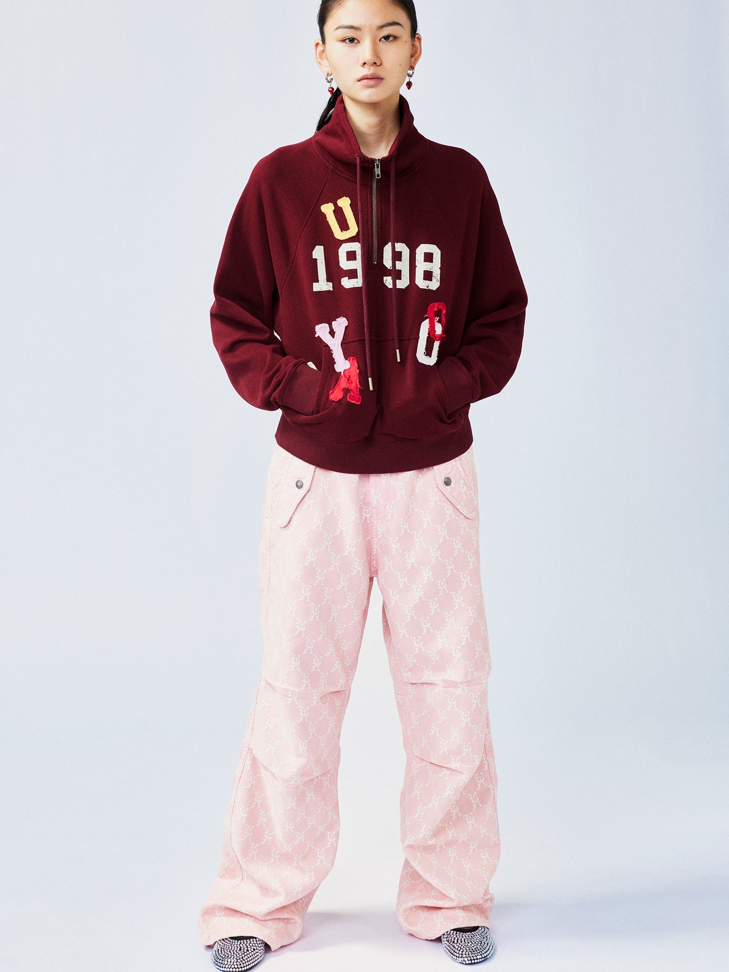 New vintage playful applique logo sweatshirt