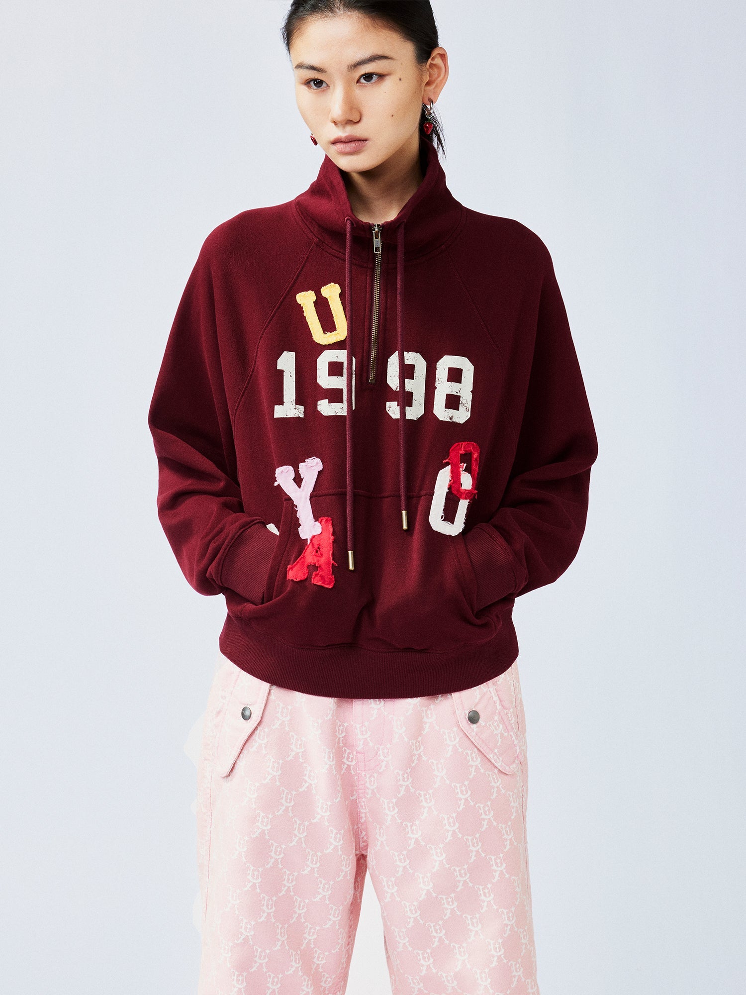 New vintage playful applique logo sweatshirt