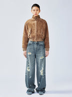 Vintage sheepskin Harrington jacket