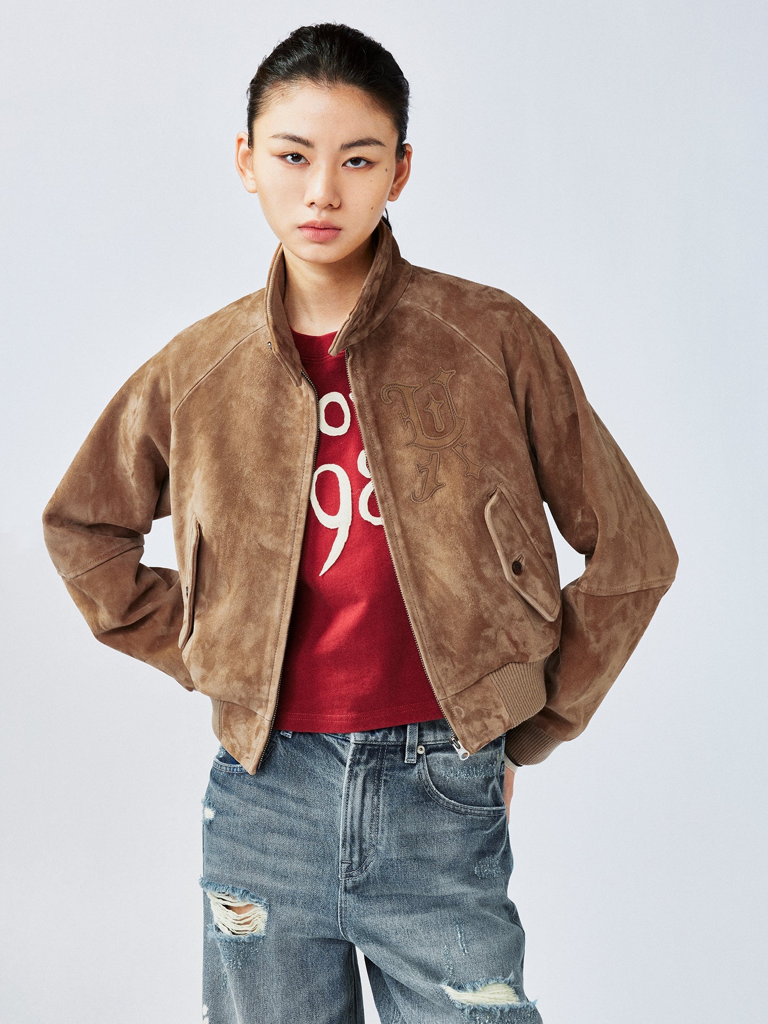 Vintage sheepskin Harrington jacket