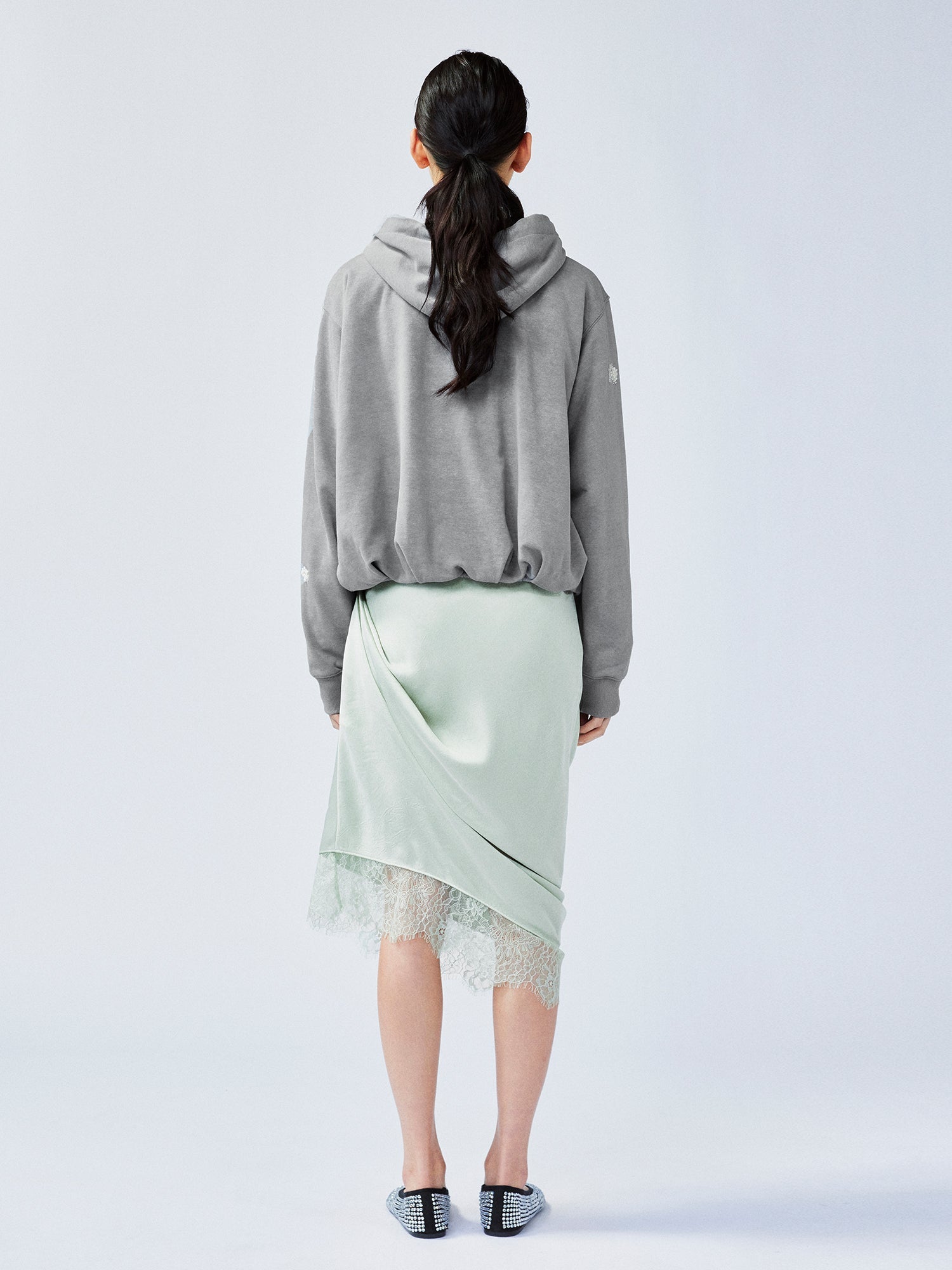 Glamorous beaded bud sweatshirt jacket