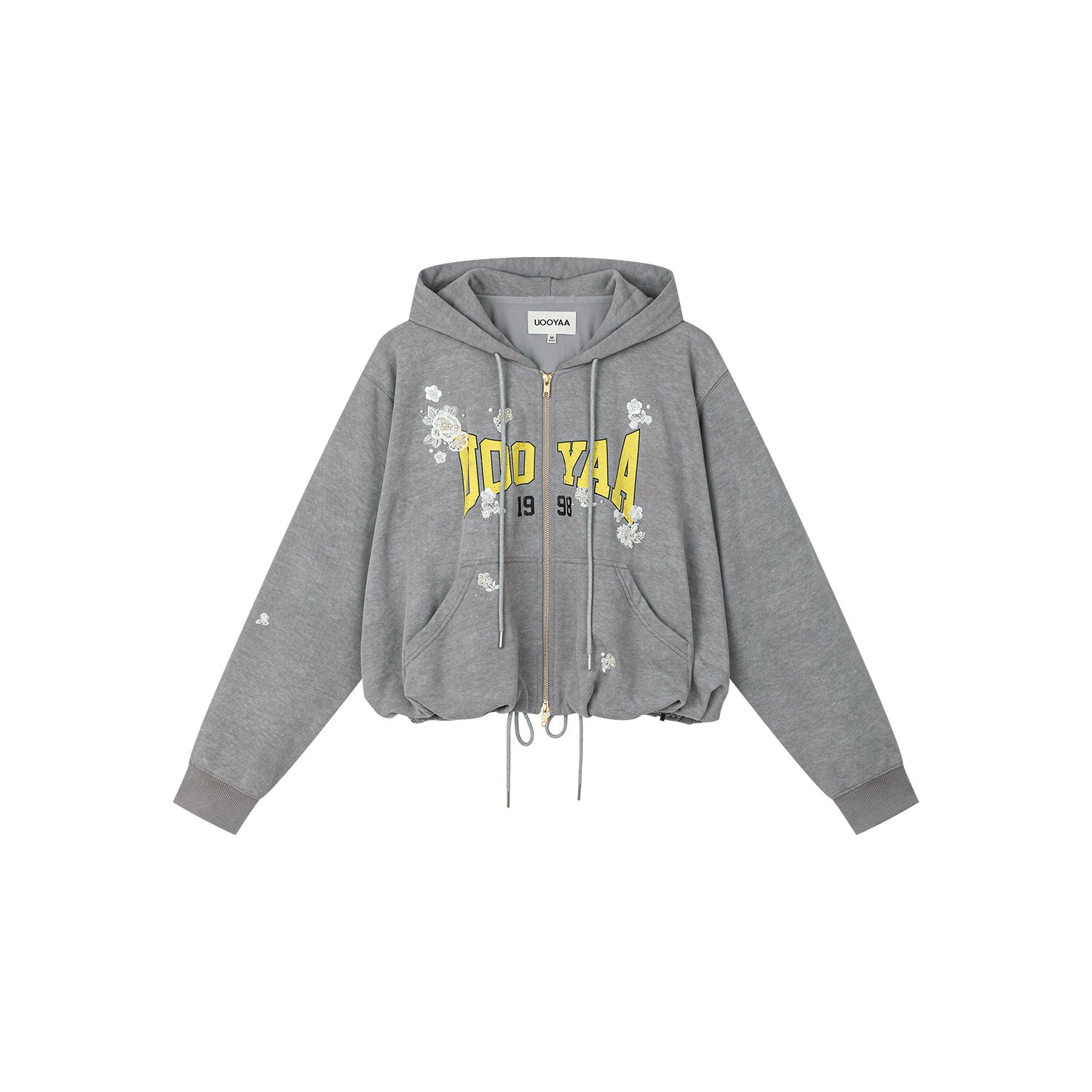 Glamorous beaded bud sweatshirt jacket