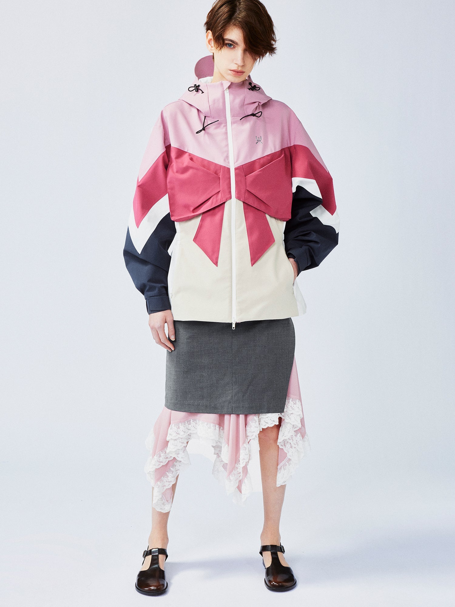 Classic bow functional jacket