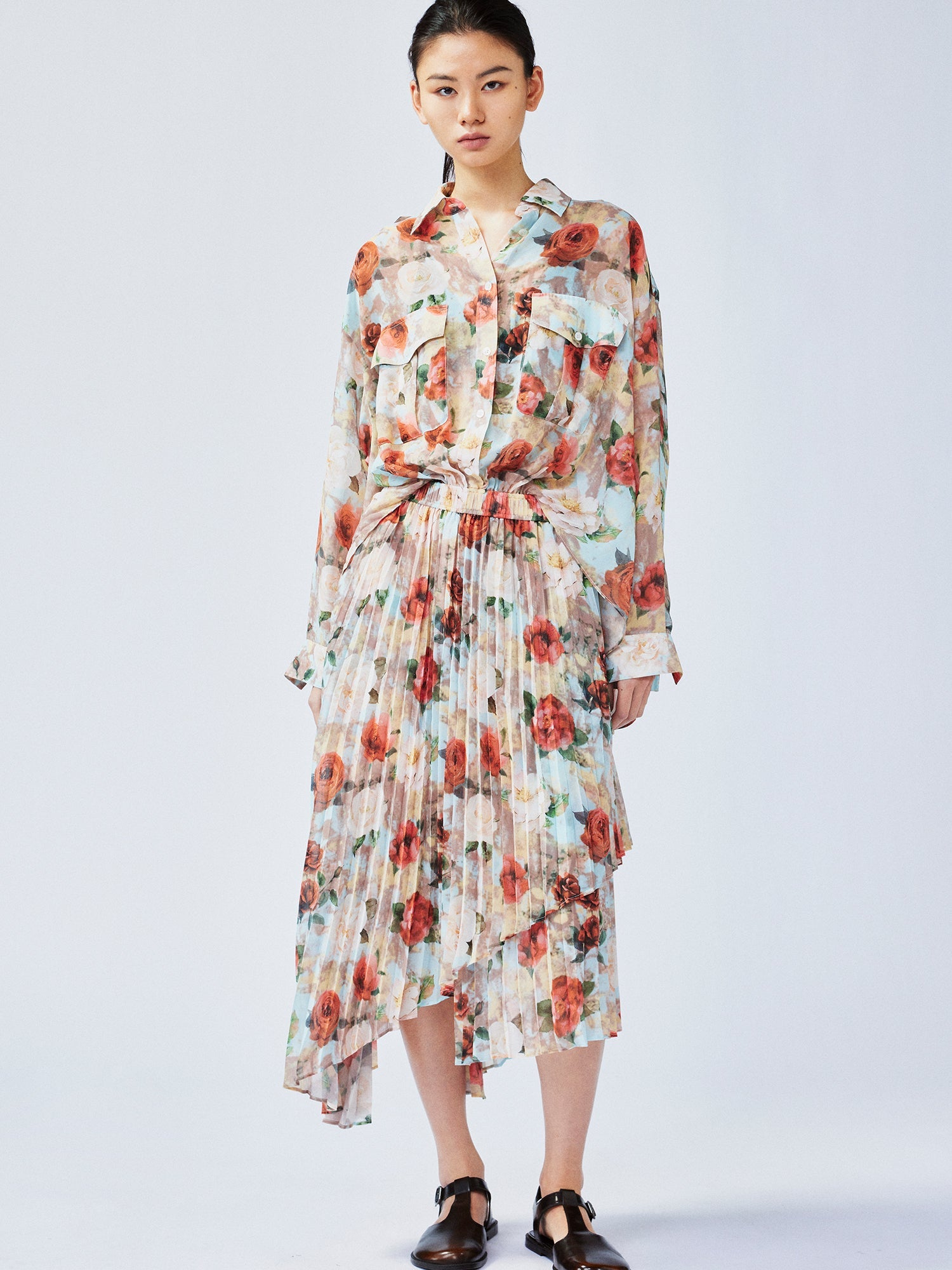 Shirt-tucked into skirt dress