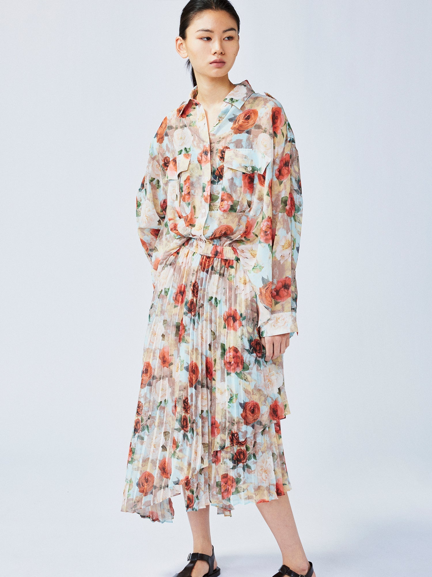 Shirt-tucked into skirt dress