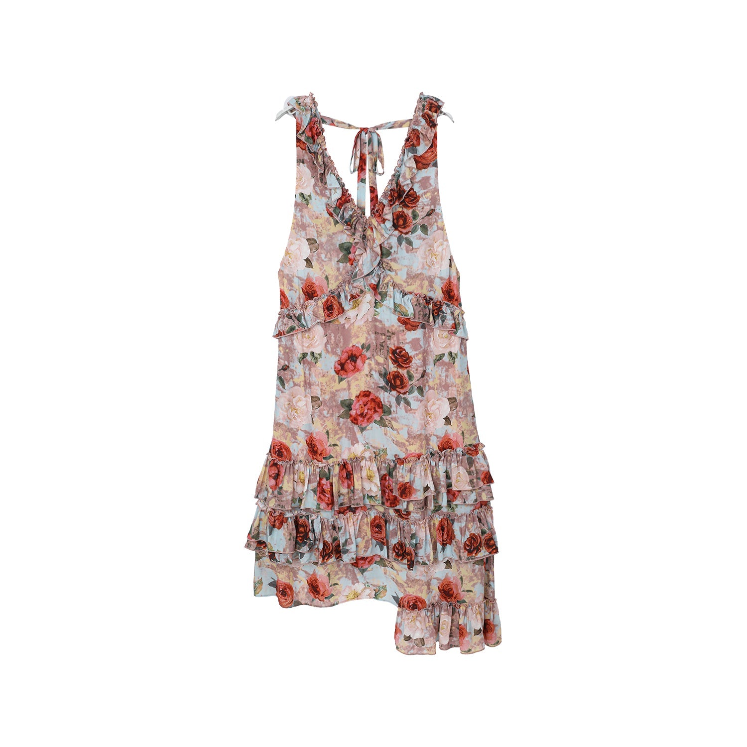 New Vintage romantic rose suspender dress