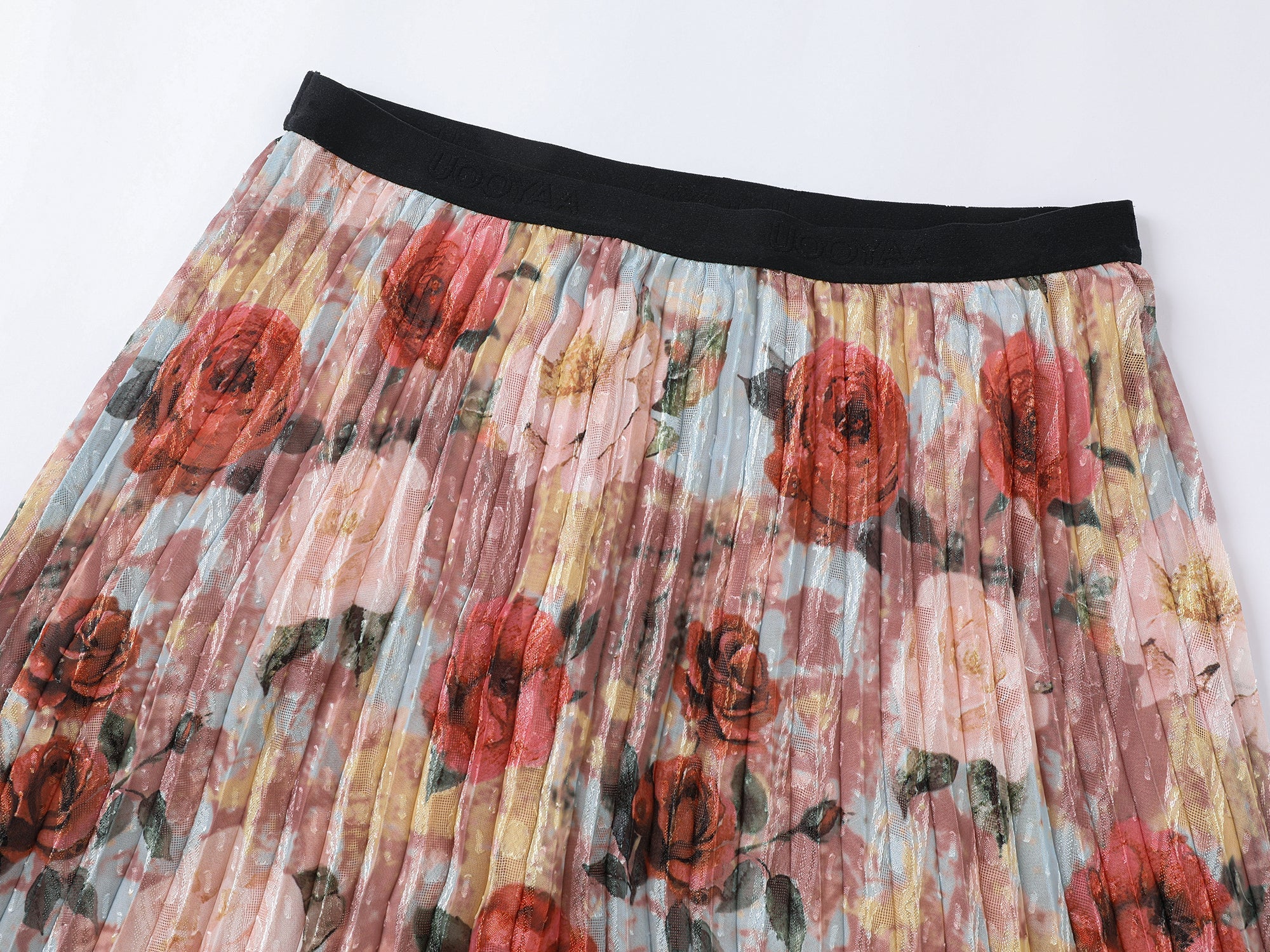 New Vintage romantic rose pleated skirt