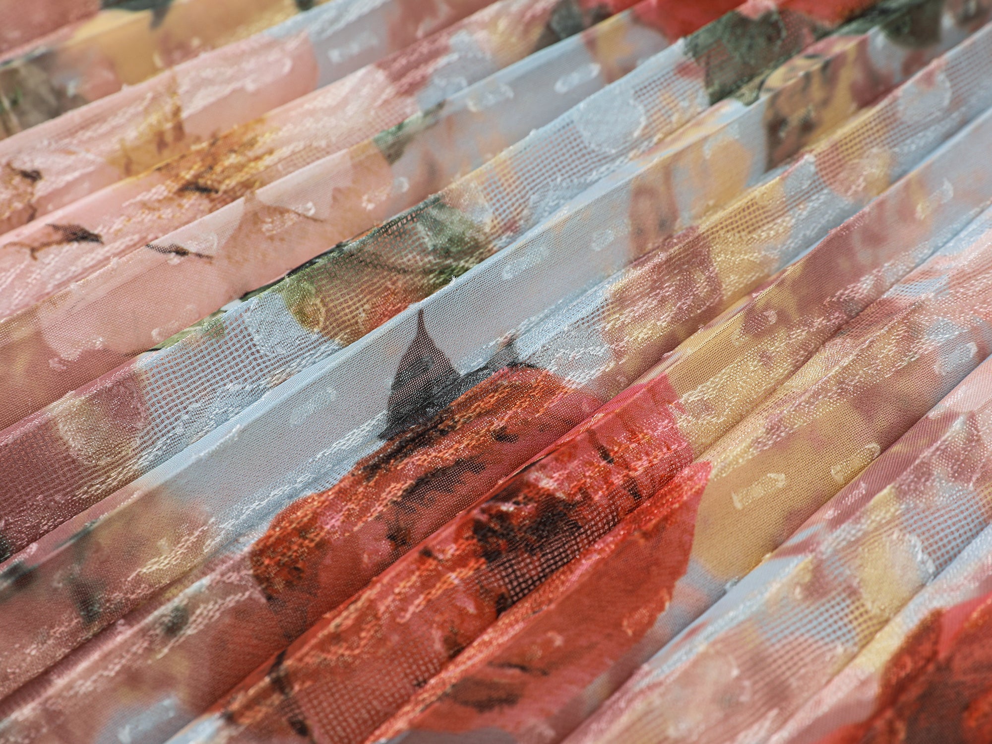 New Vintage romantic rose pleated skirt