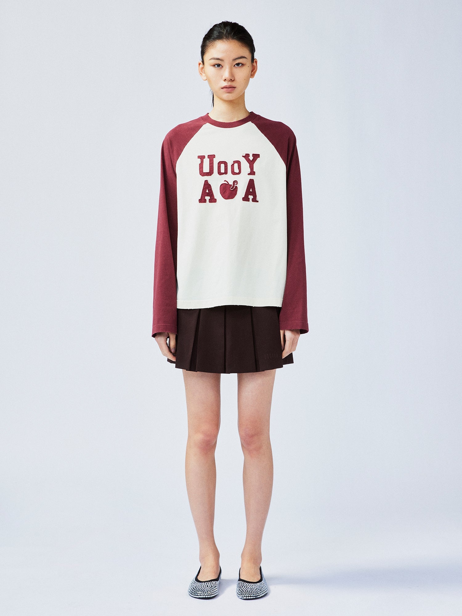 Preppy pleated mini skirt