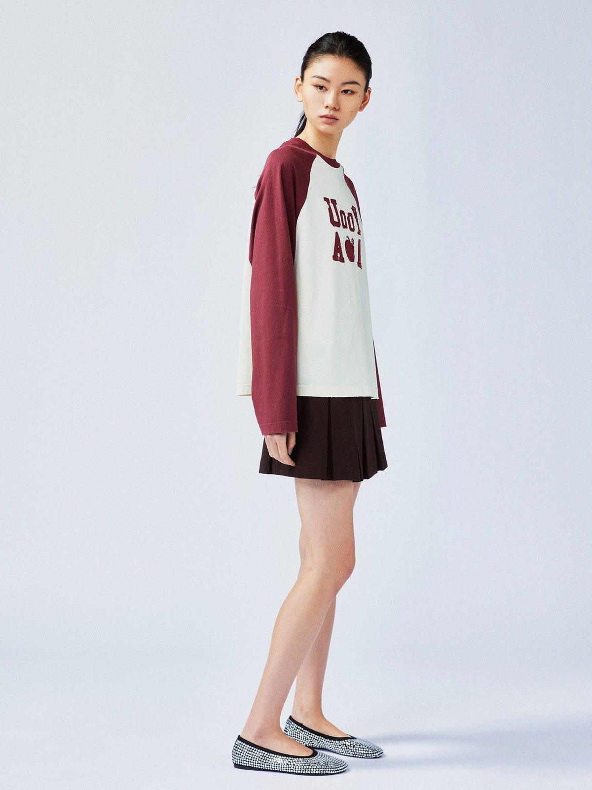 Preppy pleated mini skirt
