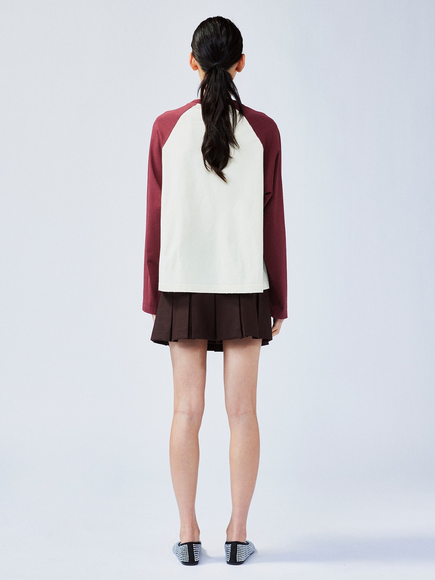 Preppy pleated mini skirt