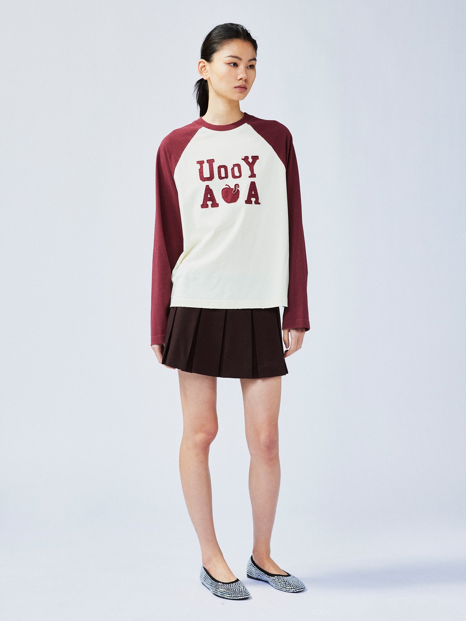 Preppy pleated mini skirt