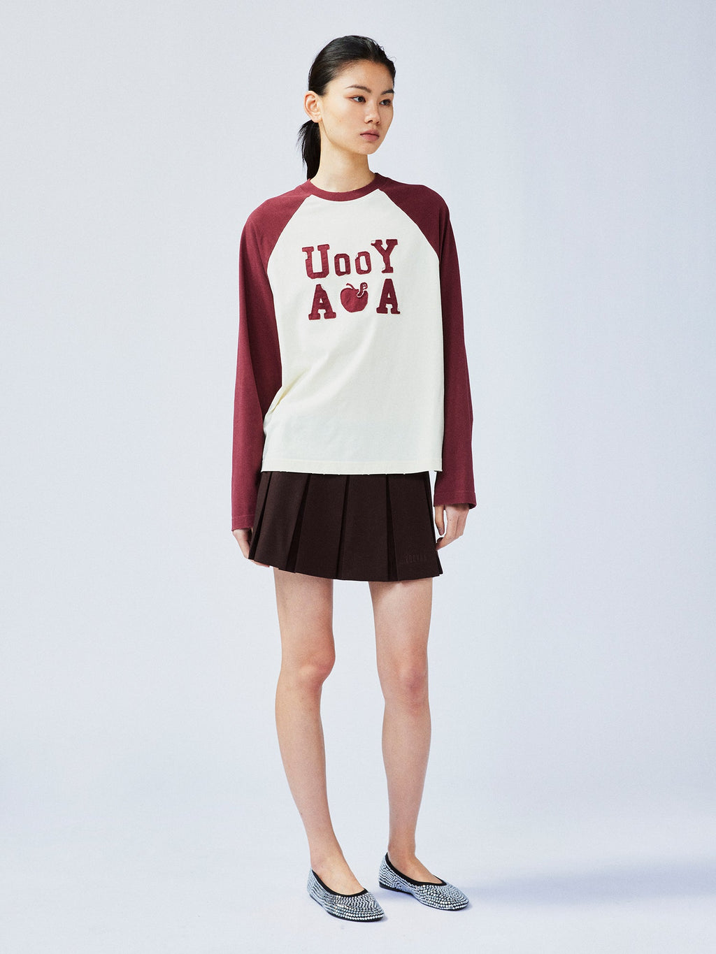 Preppy pleated mini skirt