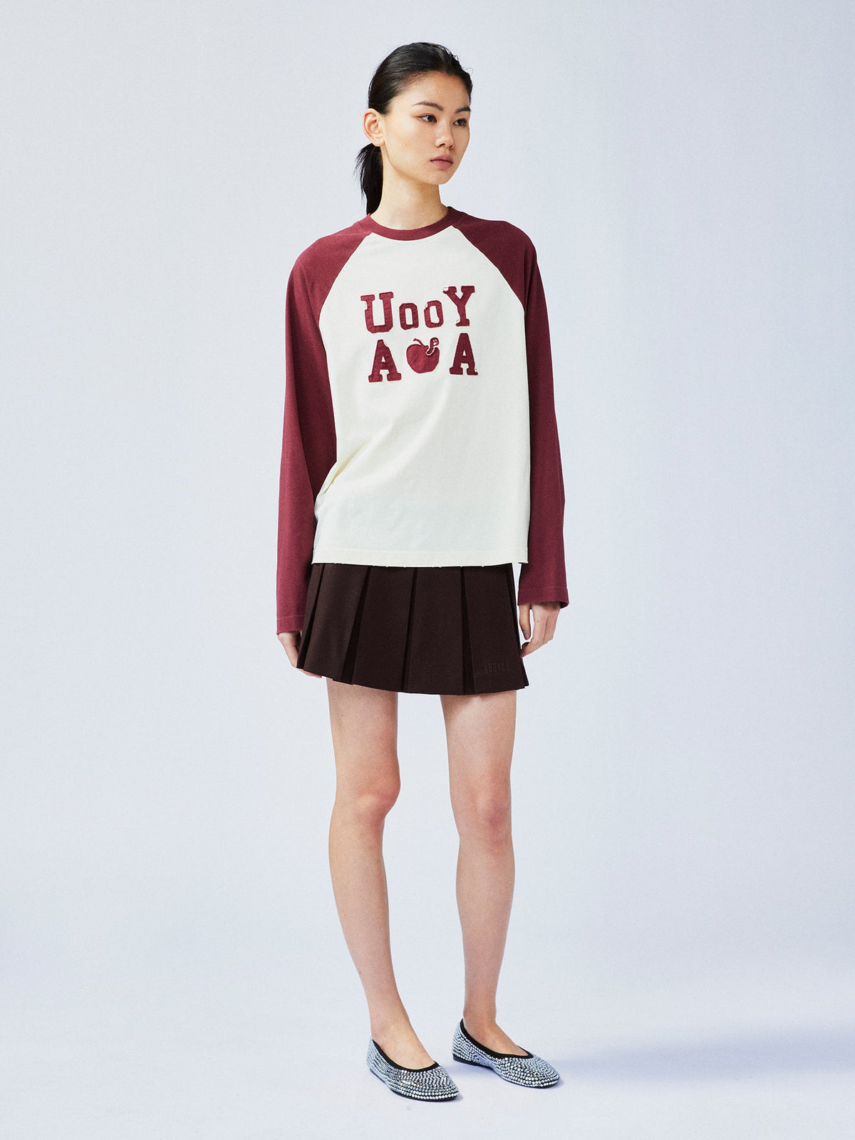 Preppy pleated mini skirt