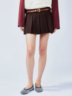 Preppy pleated mini skirt