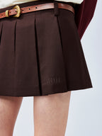Preppy pleated mini skirt