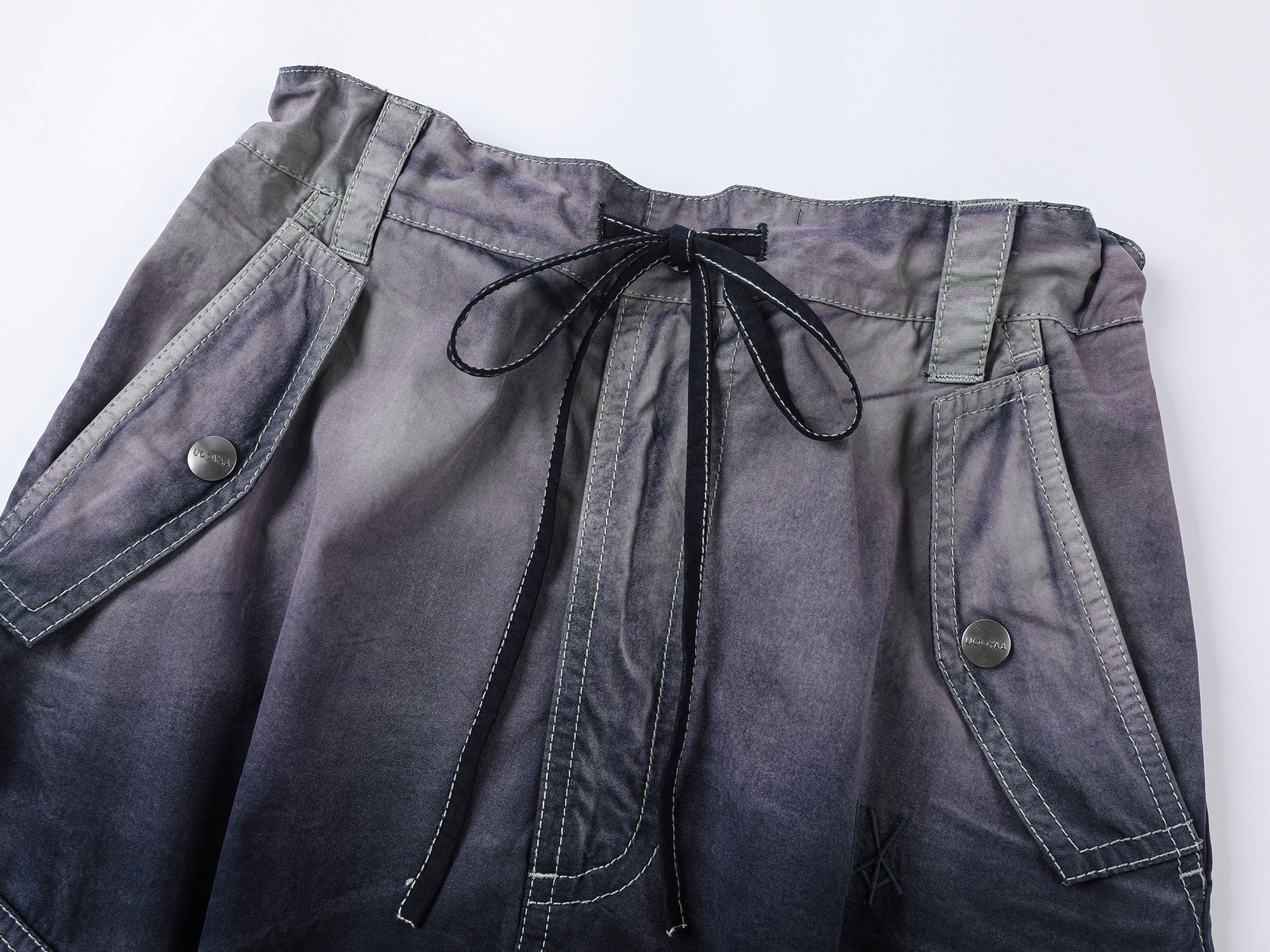 Gradient fade paratrooper waisted skirt