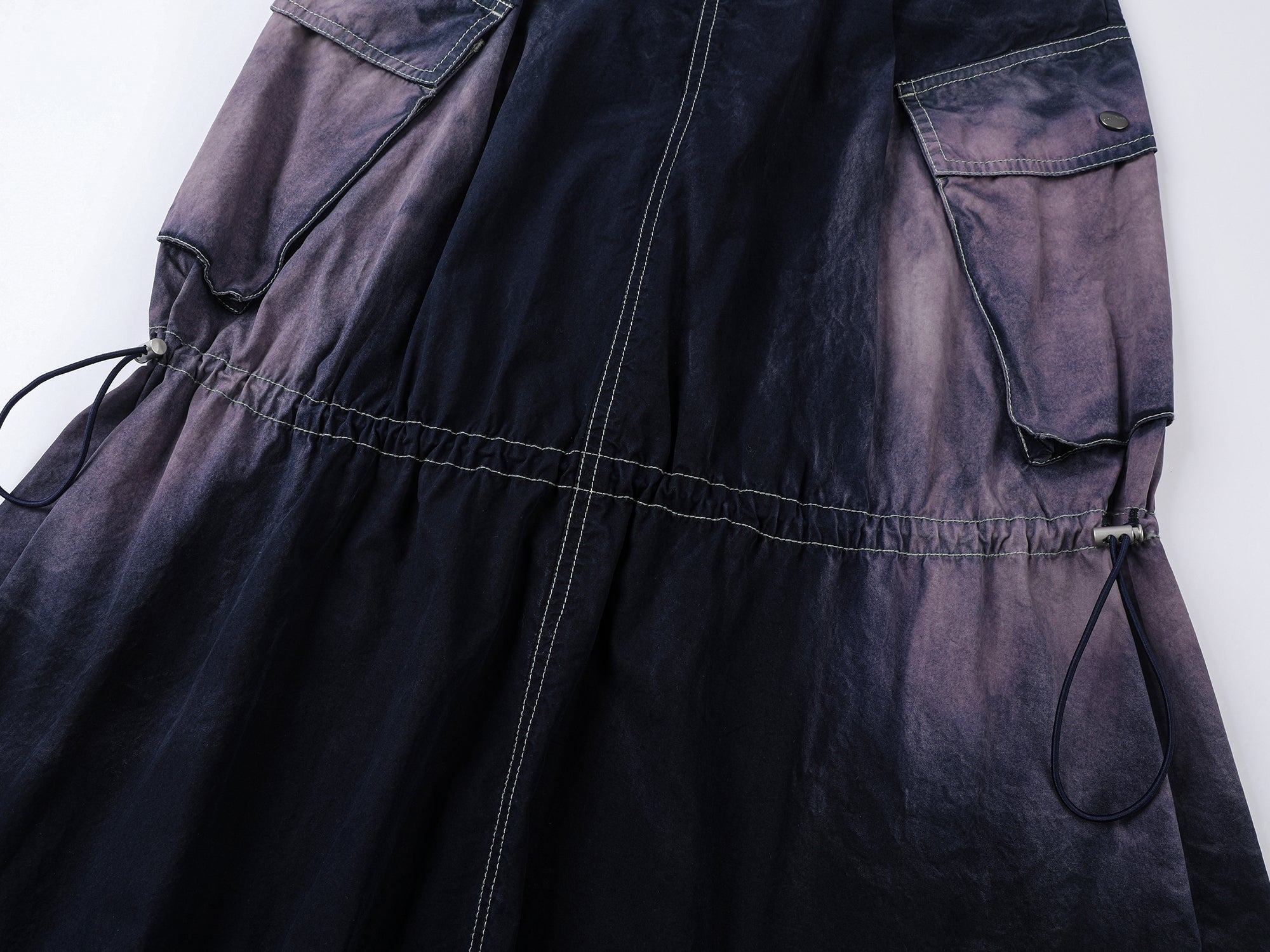 Gradient fade paratrooper waisted skirt