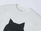ぽっちゃり黒猫フェイクツーピースTシャツ