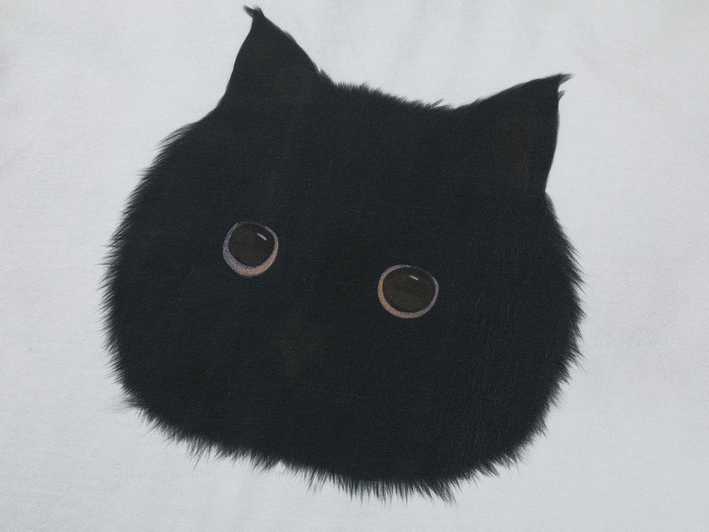 ぽっちゃり黒猫フェイクツーピースTシャツ