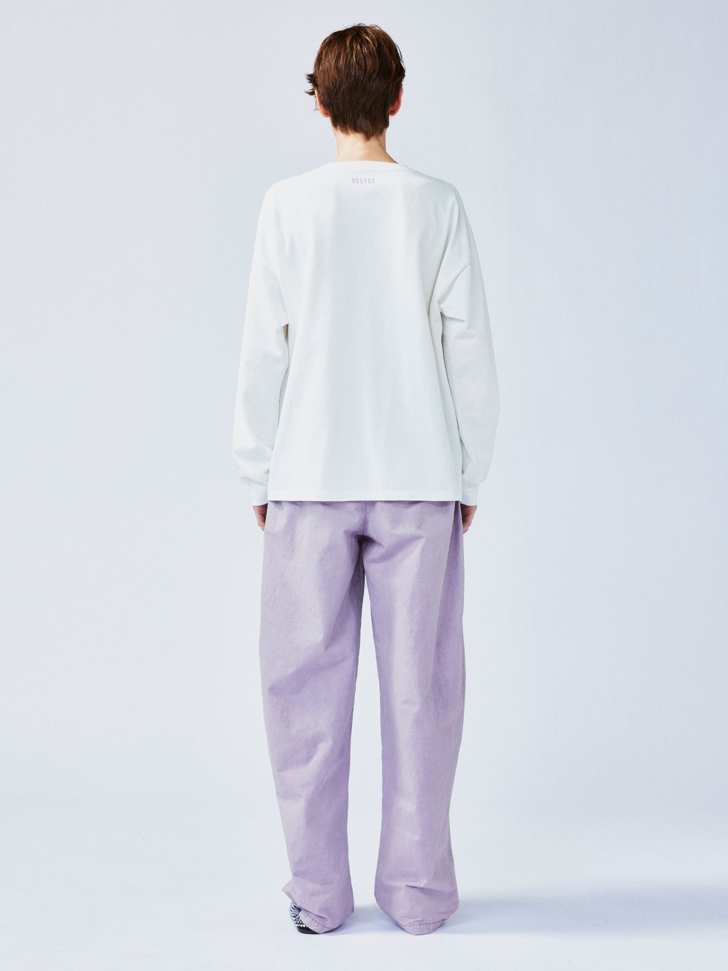 Playful sticker patch long-sleeve T-shirt