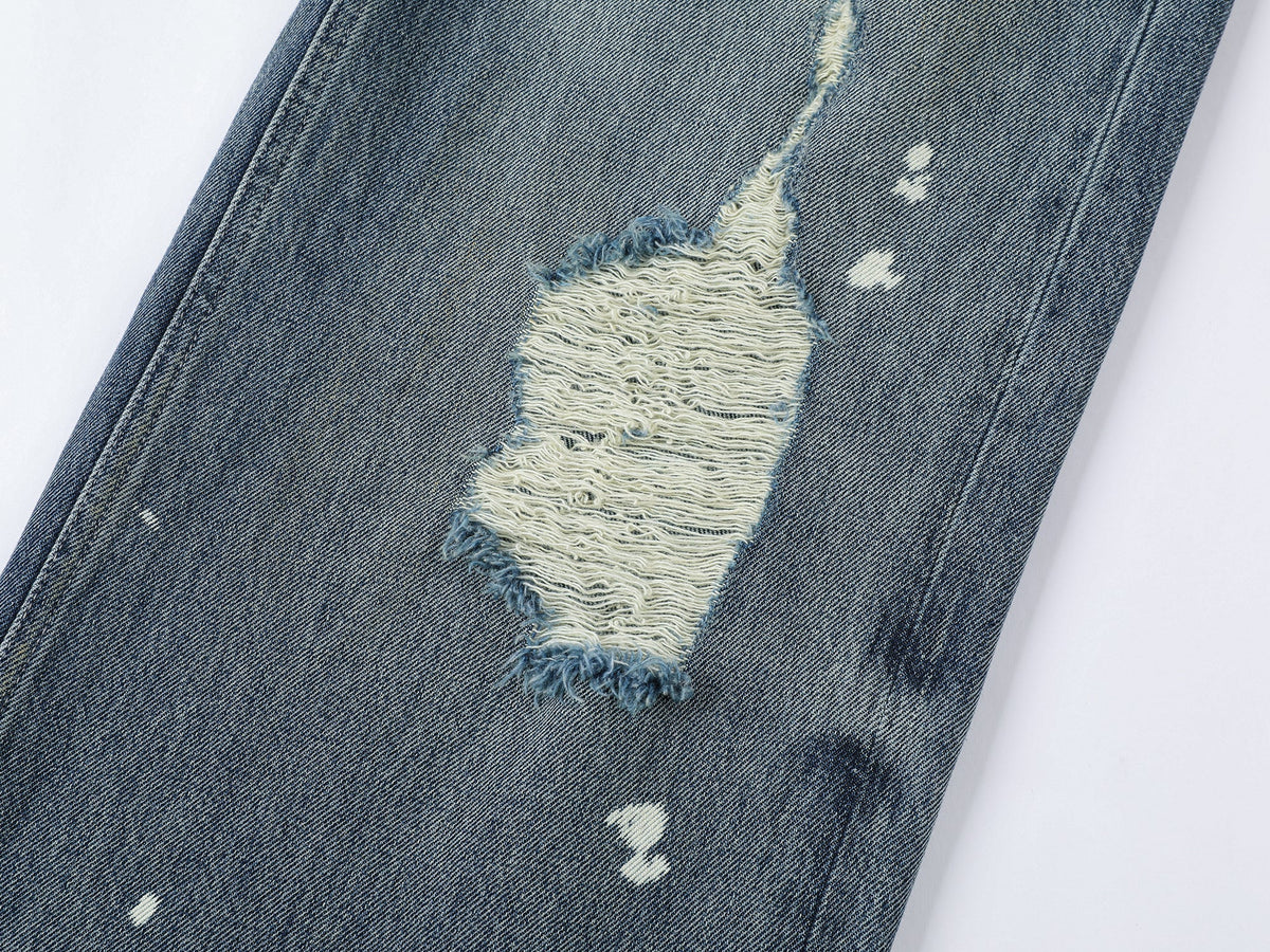 Distressed jeans
