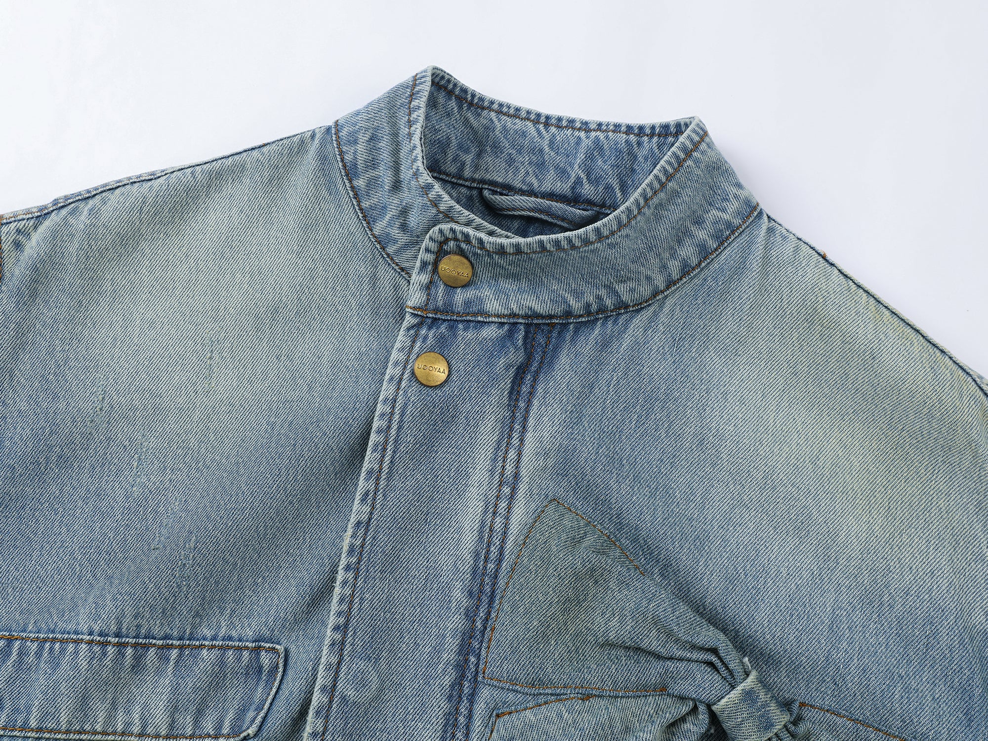 Bow parka denim jacket