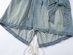 Bow parka denim jacket