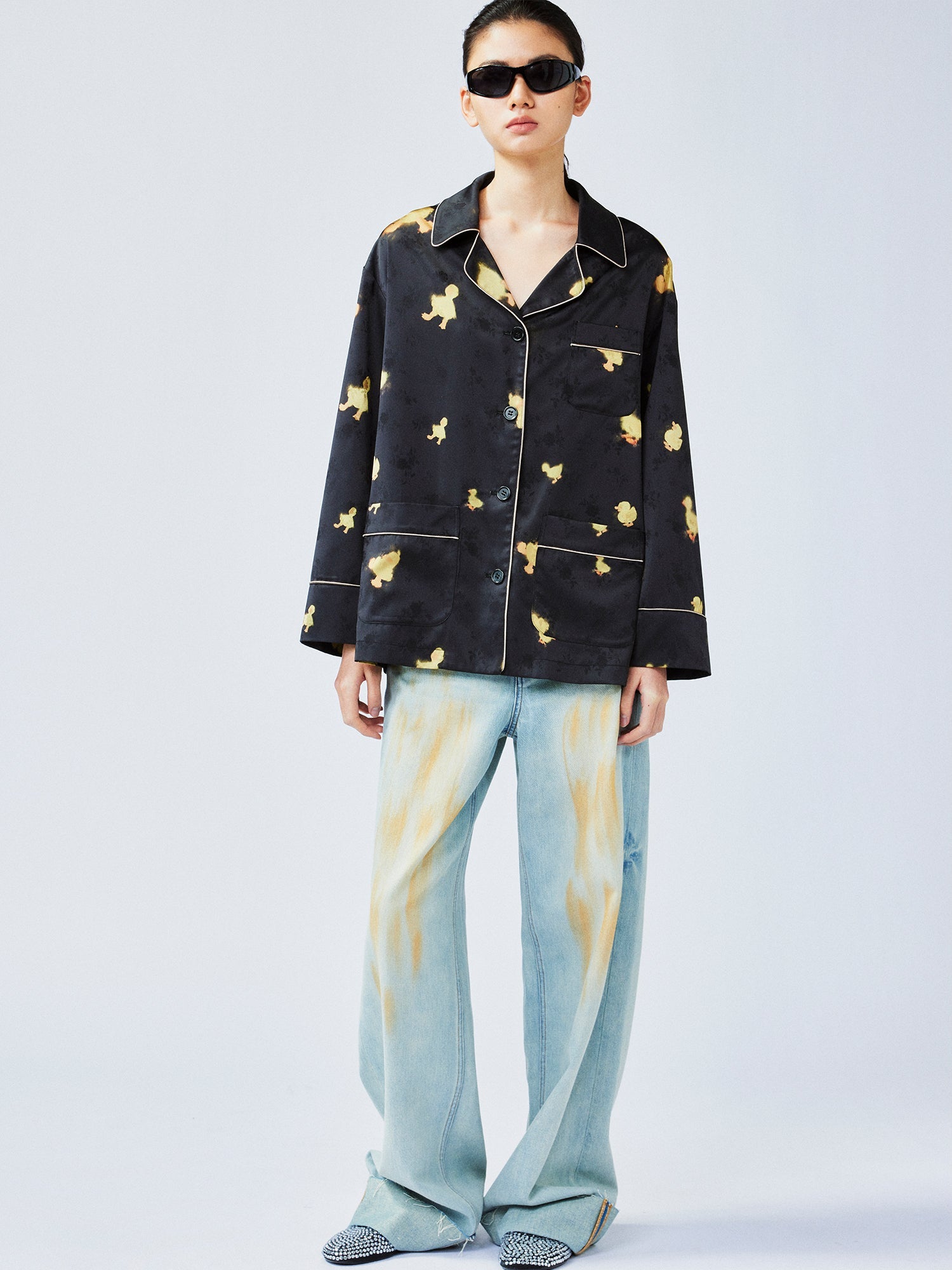 "I" duck pajama-style shirt