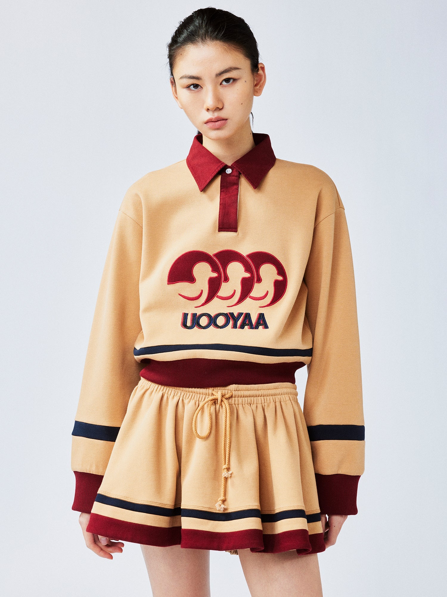 "I" duck polo sweatshirt