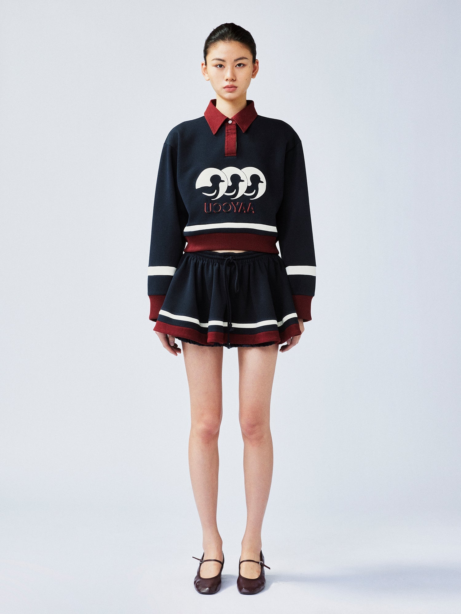 "I" duck polo sweatshirt