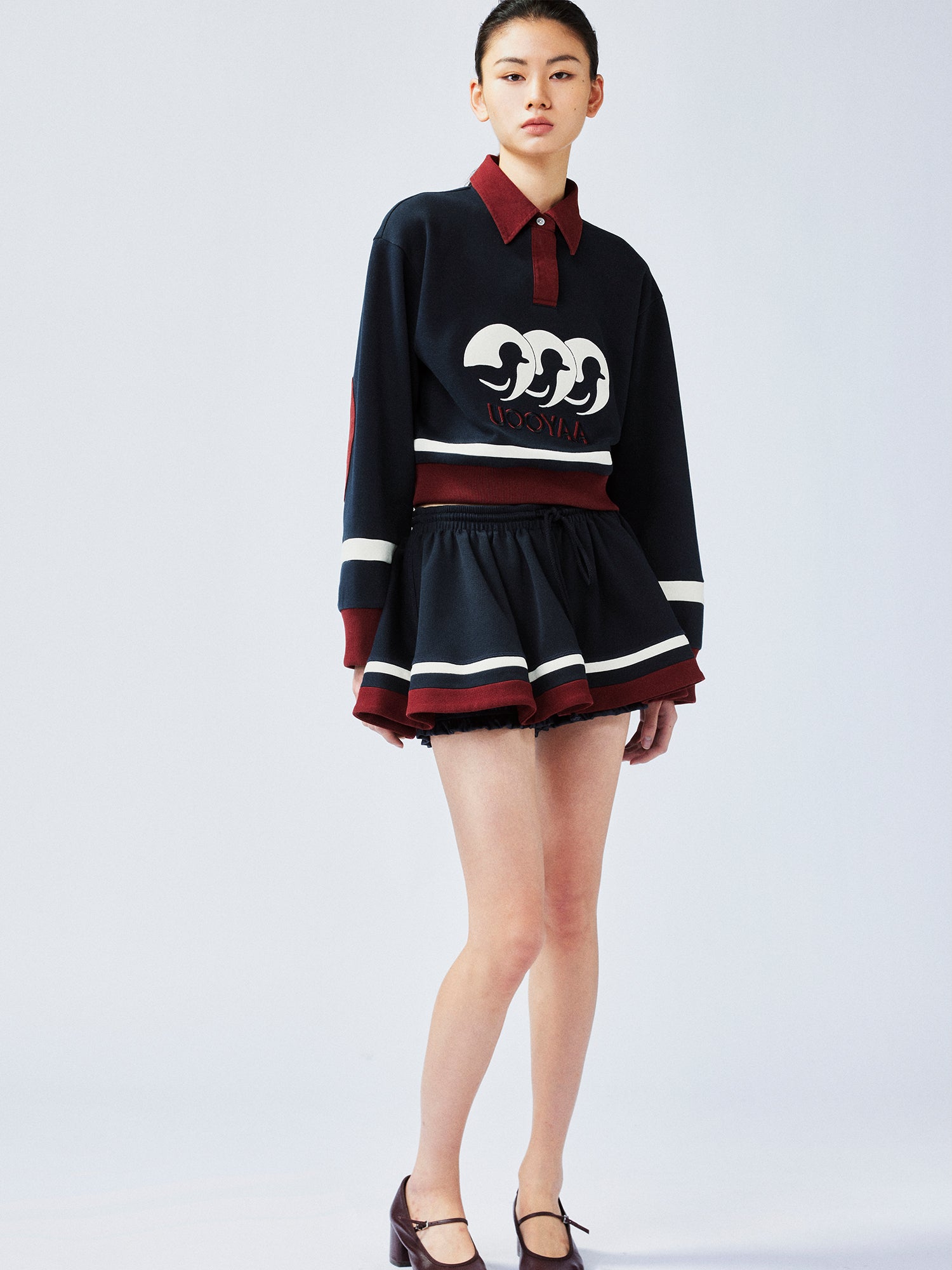 "I" duck polo sweatshirt