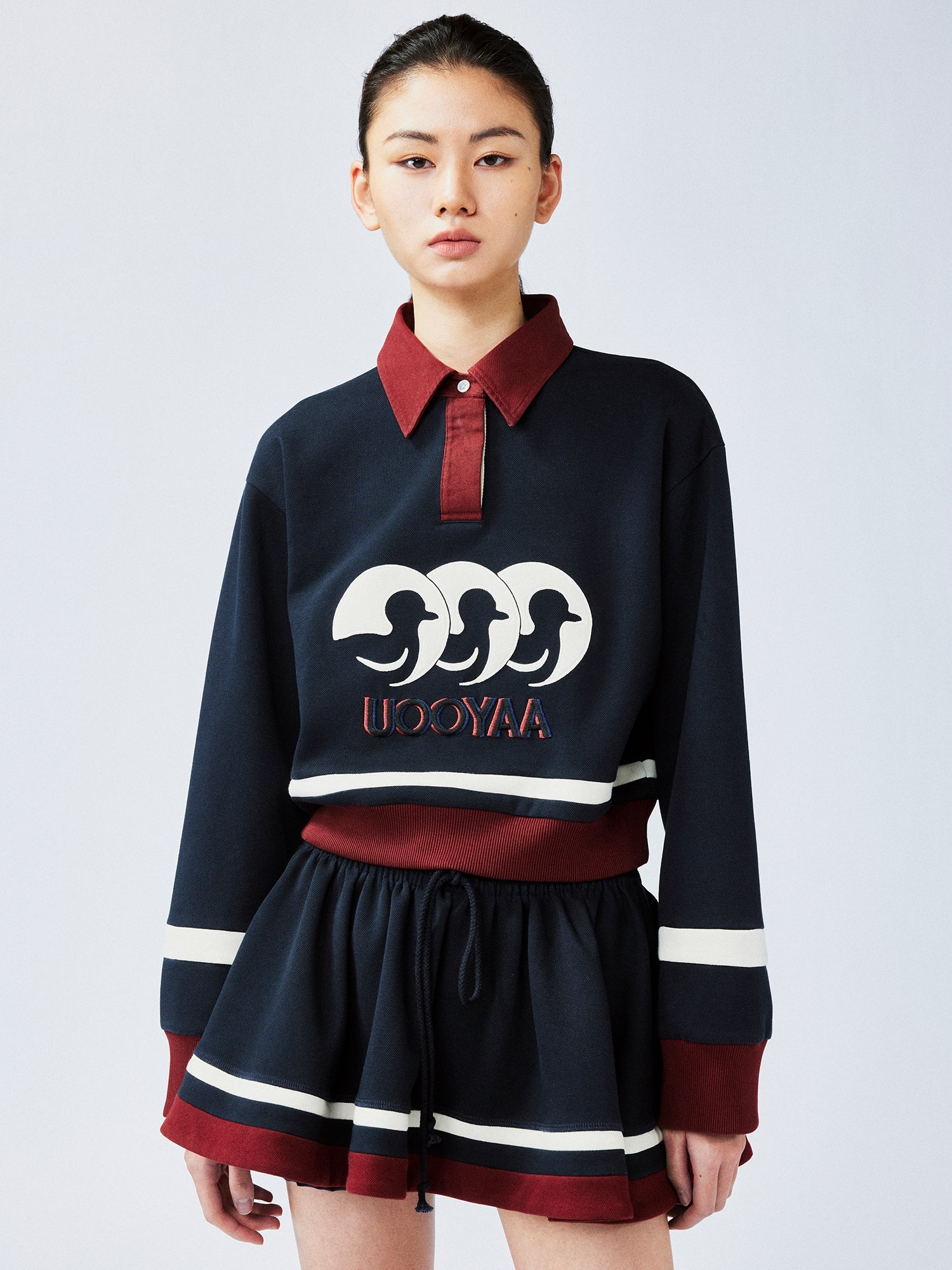 "I" duck polo sweatshirt