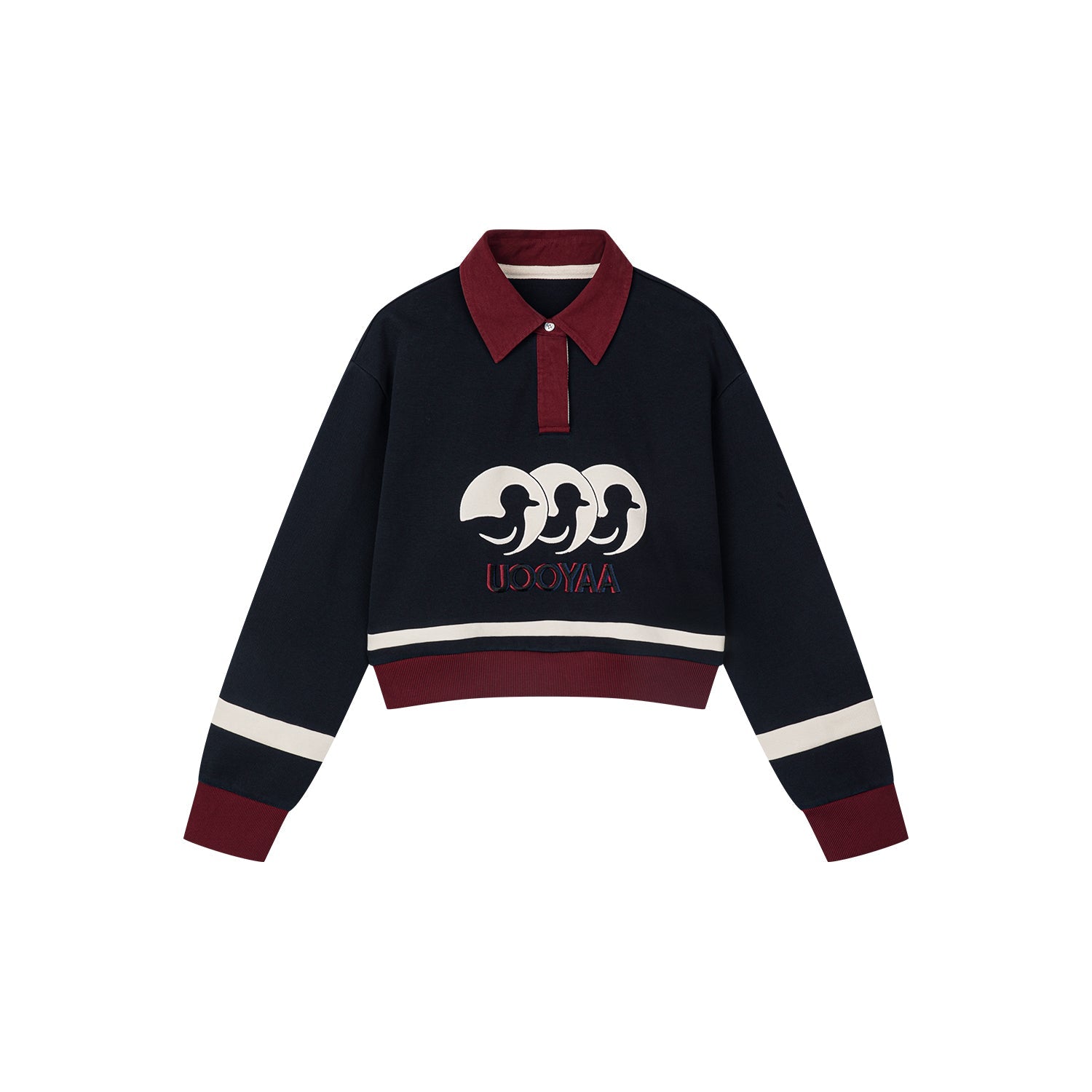 "I" duck polo sweatshirt