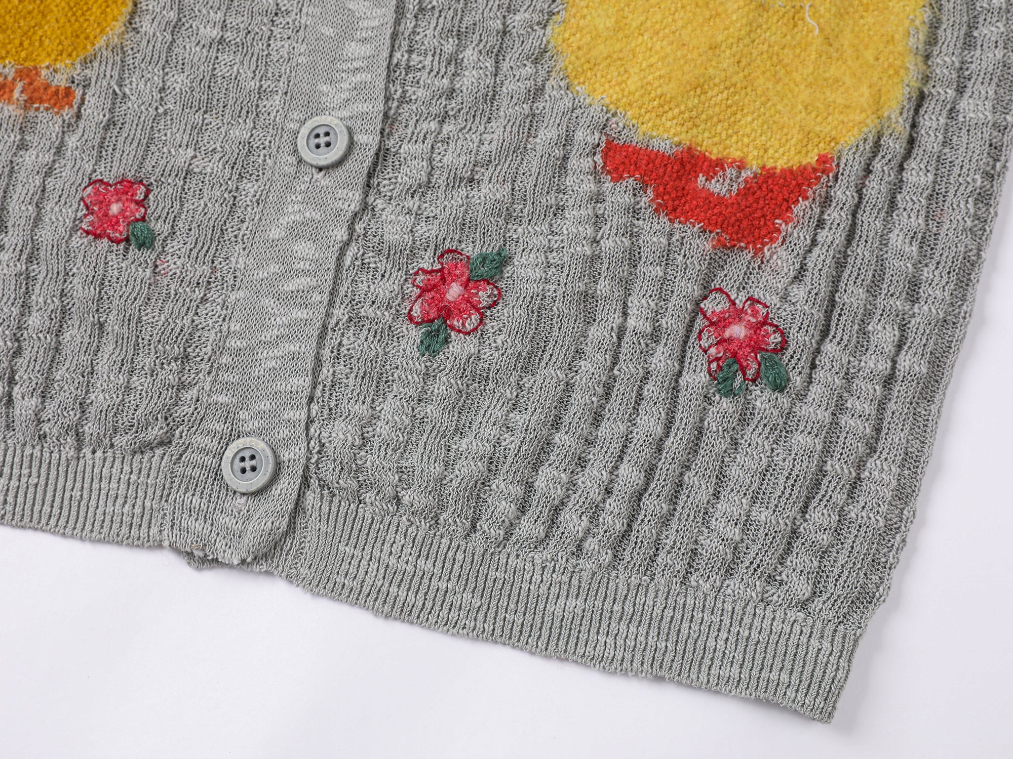 "Playful duck" wool cardigan
