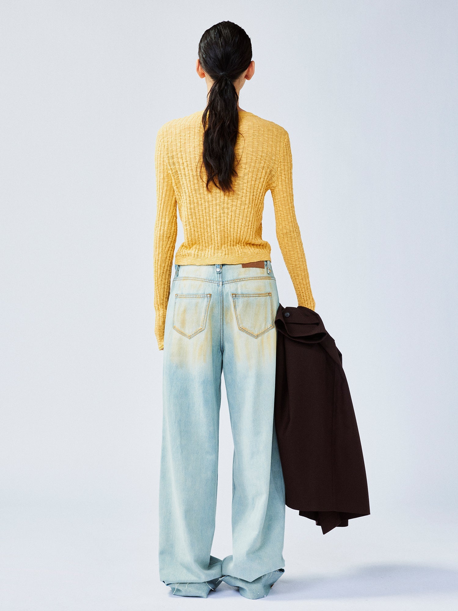 "Playful duck" wool cardigan