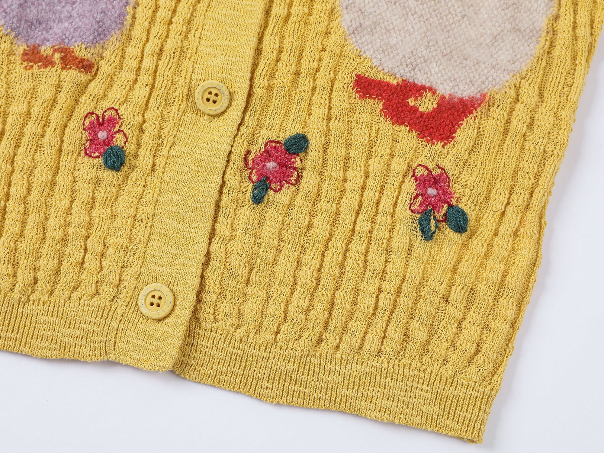 "Playful duck" wool cardigan