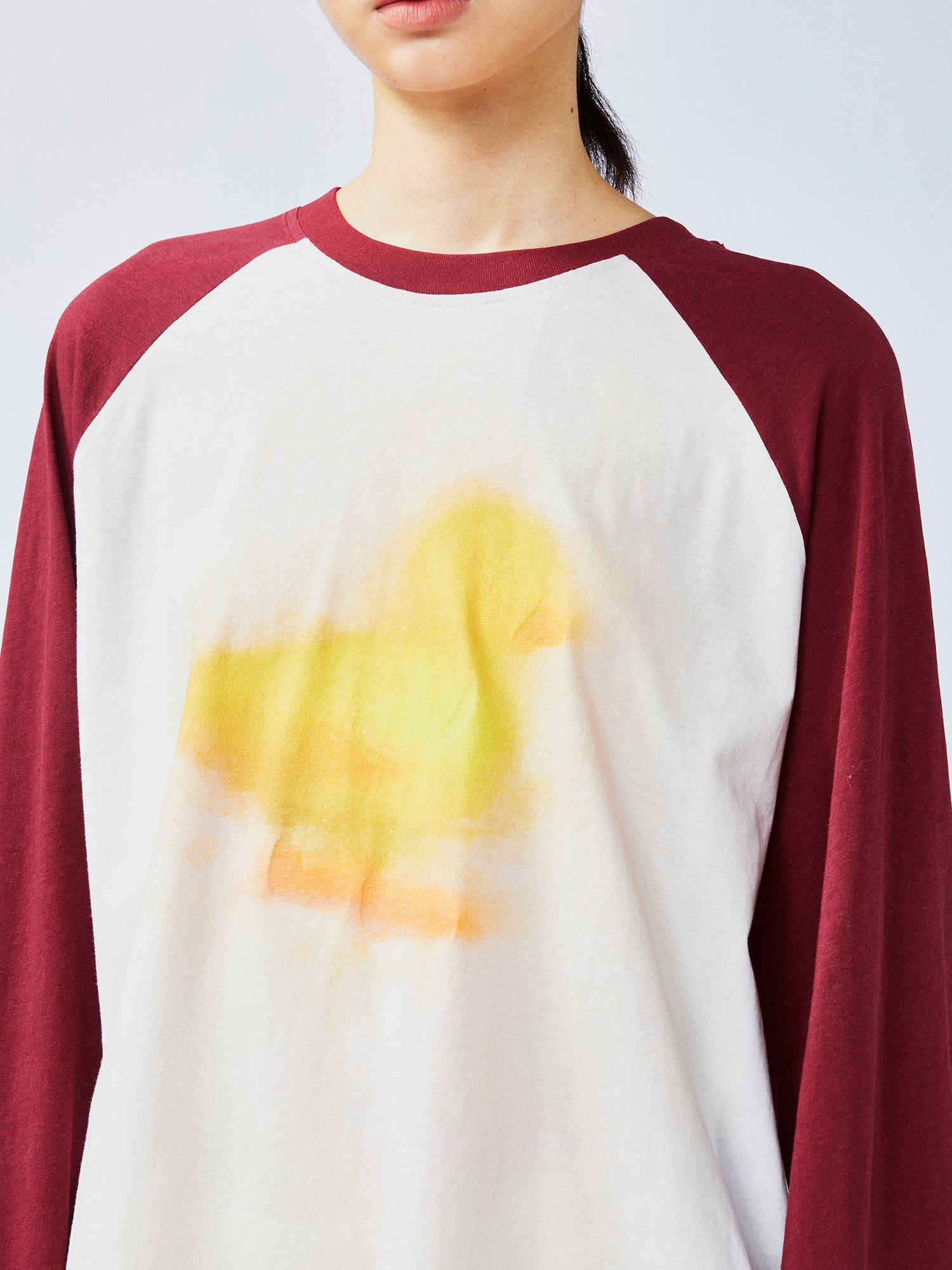 "I"-type personality duck raglan sleeve T-shirt