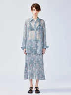 ロマンチックな壁紙の花柄シャツ