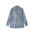 ロマンチックな壁紙の花柄シャツ
