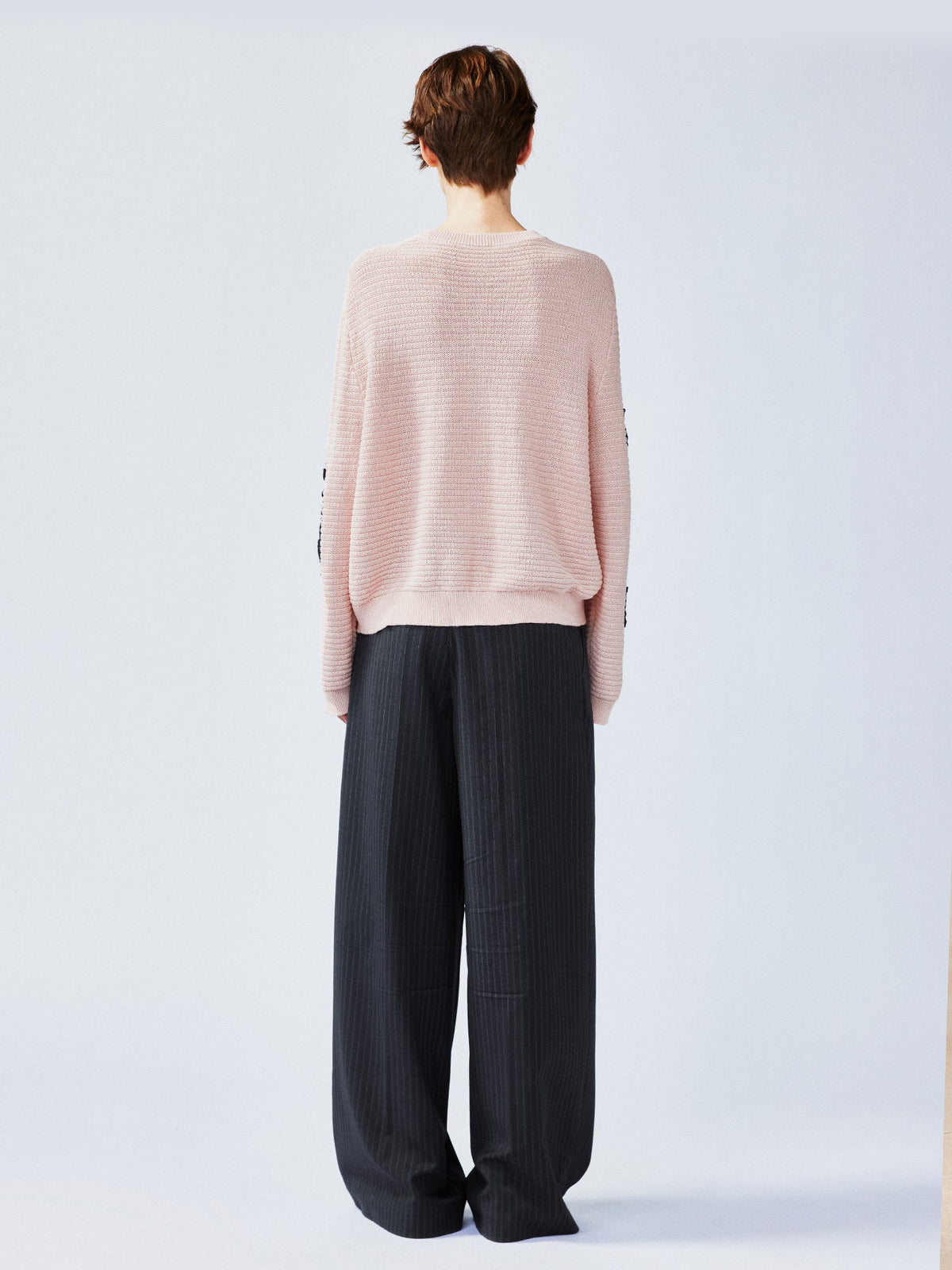 Garden silhouette handcrafted wool cardigan