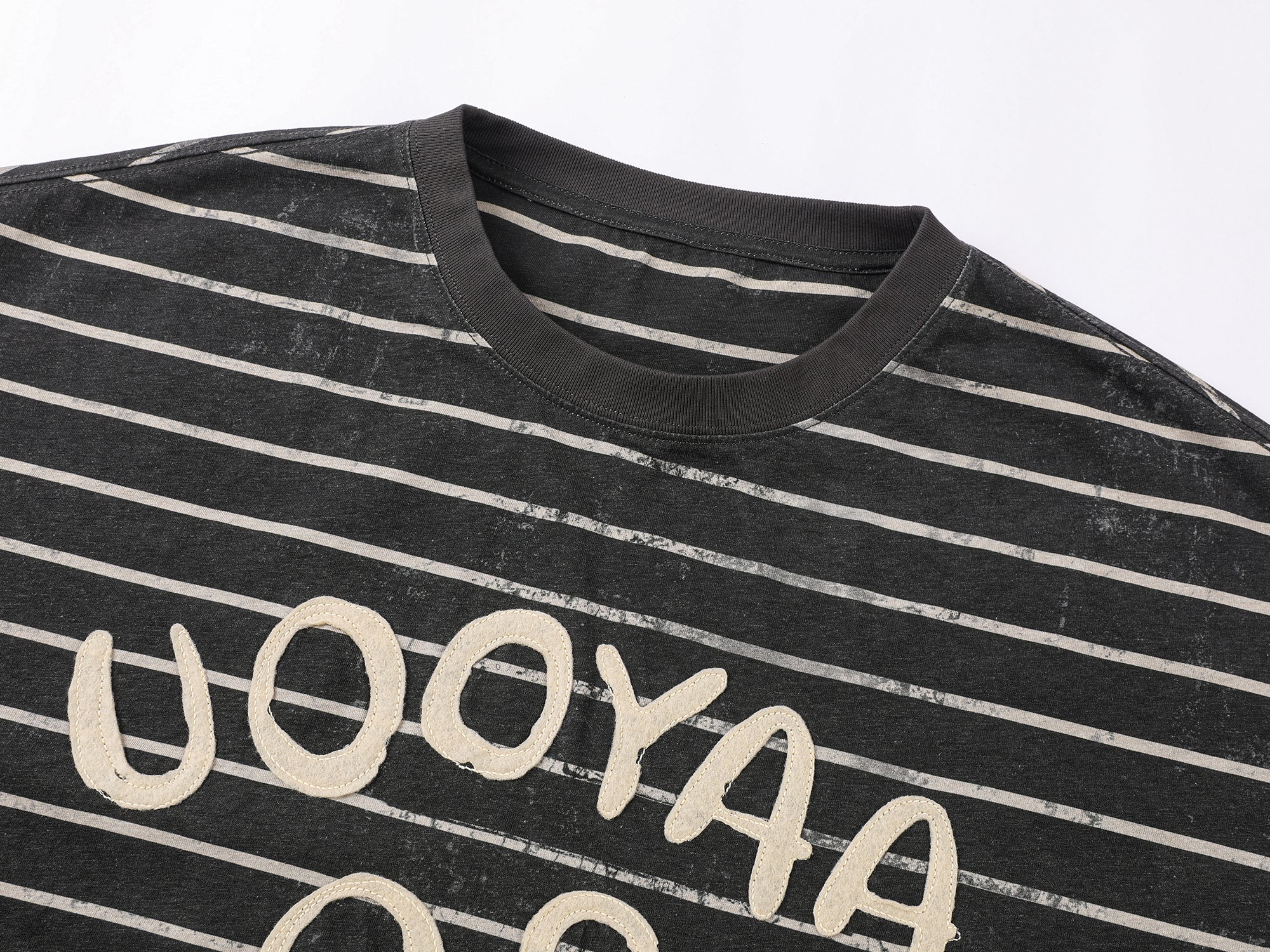 Twisted knot striped T-shirt