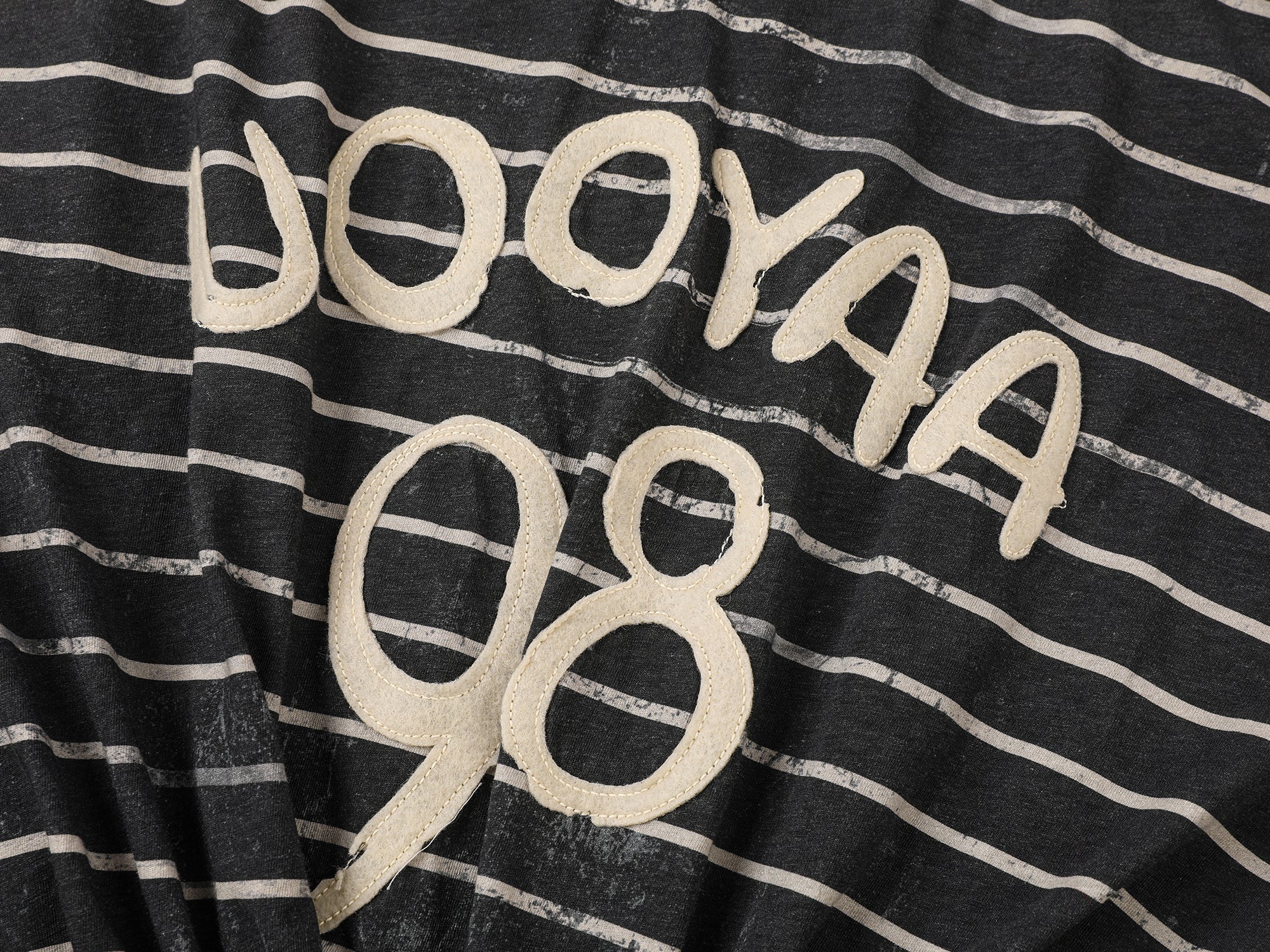 Twisted knot striped T-shirt