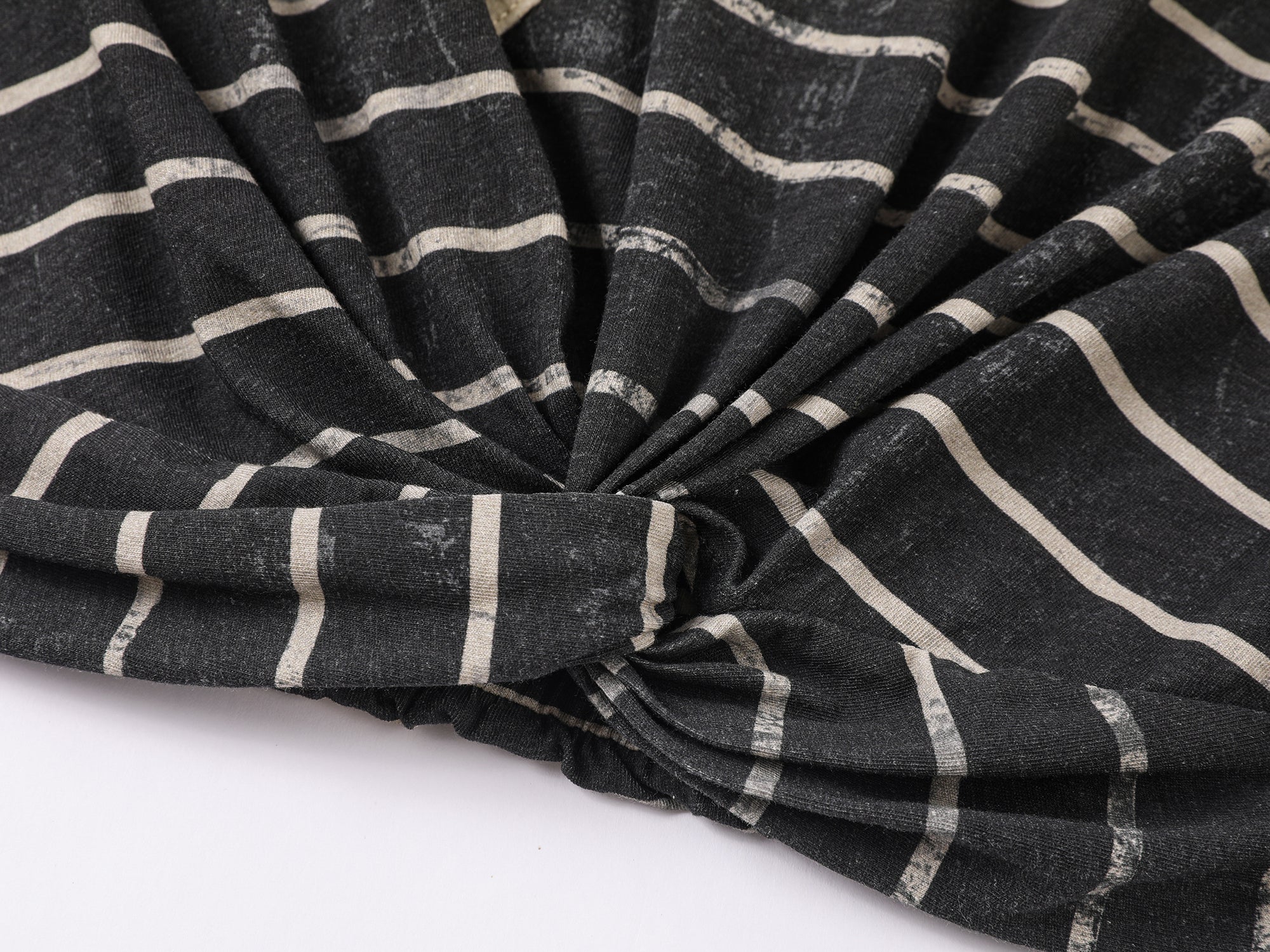 Twisted knot striped T-shirt